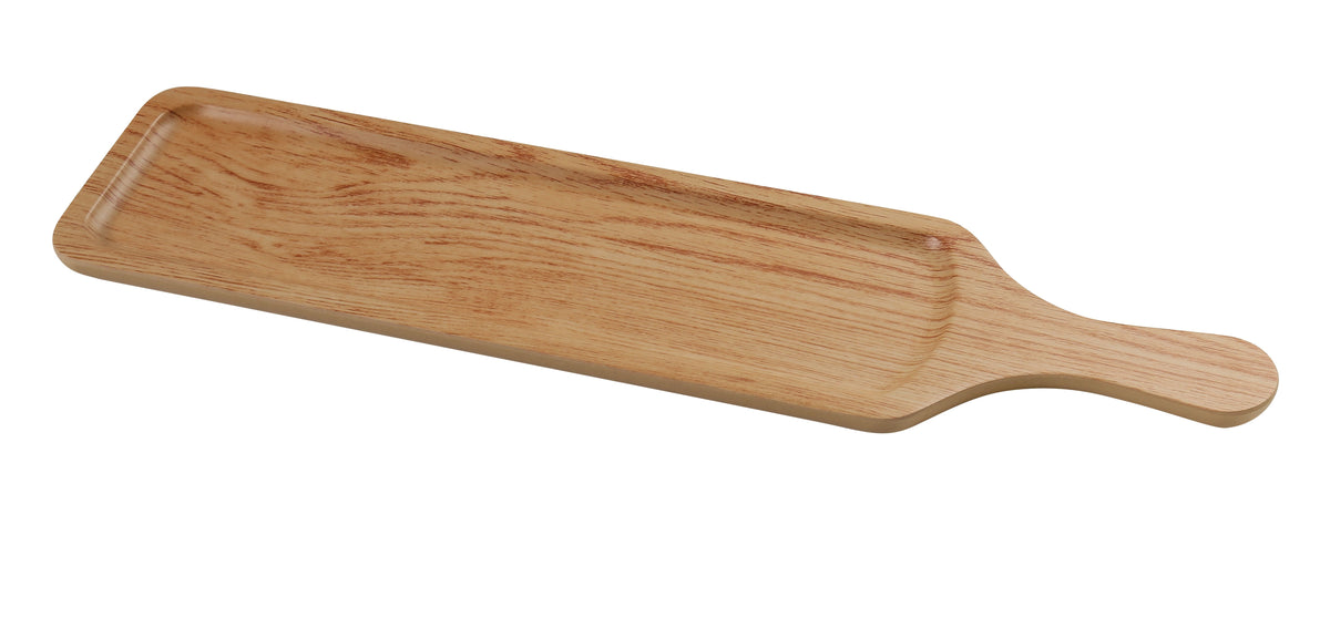 Yanco WD-2419 - Melamine Tray, 19.75" W X 5" Short X 5.5" H, Golden Oak With Handle, 1 Dozen - Case of 12