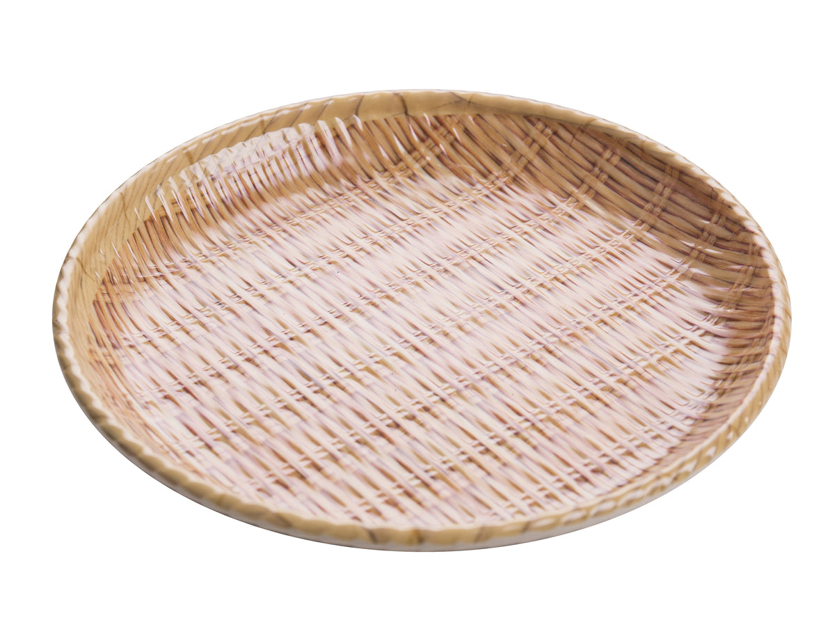Yanco WD-908 - 8" Deep Round Melamine Plate With Bamboo Pattern, Dishwasher Safe, 1 Dozen - Case of 48