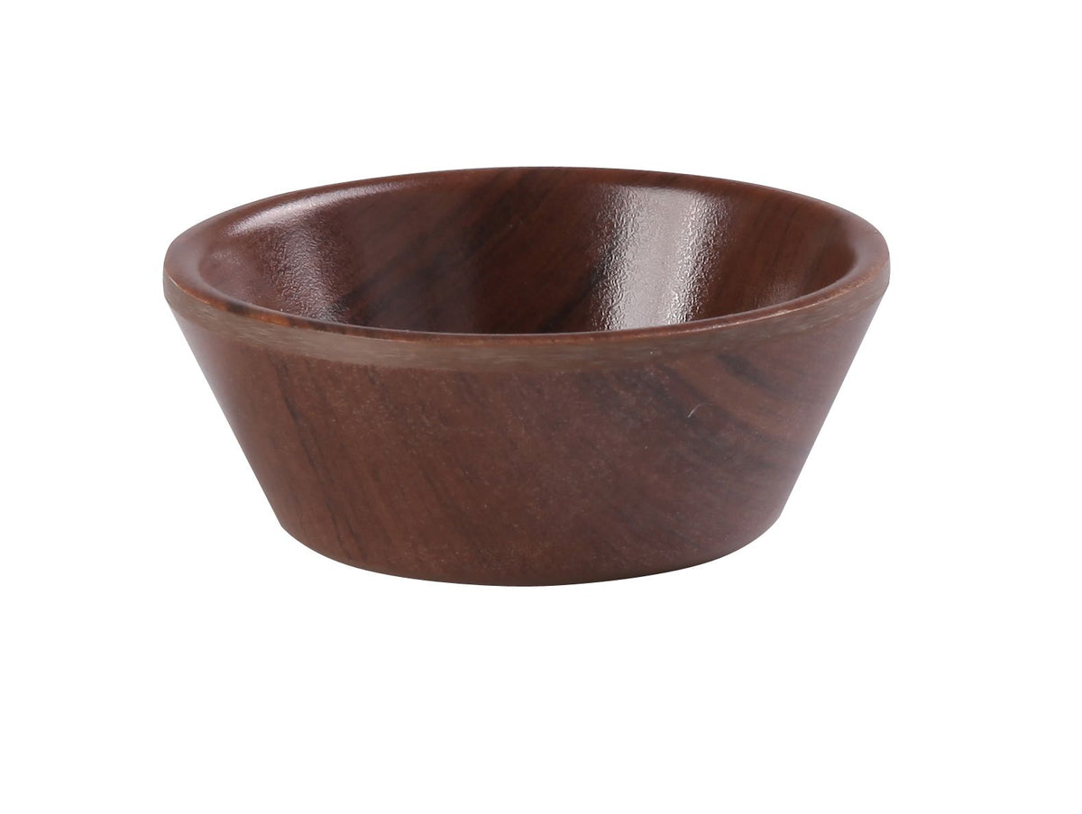Yanco WL-505 Soup Bowl, 5" Round Melamine, Brown Wood Grain, 10 Oz, Dishwasher Safe - Case of 48