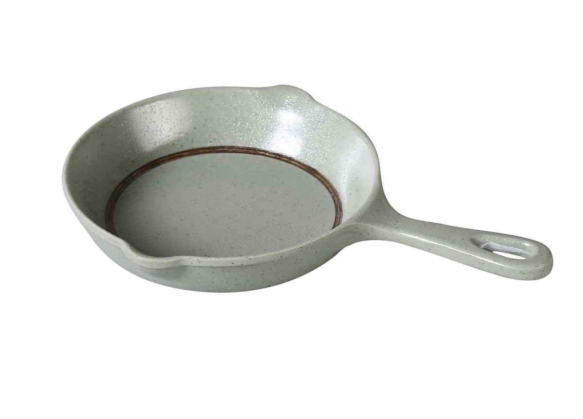 Yanco YO-5010 Yoto Pot Plate Skillet Server, 14 Oz, 10"x6-1/2"x1-1/2" Melamine Green - Case of 12