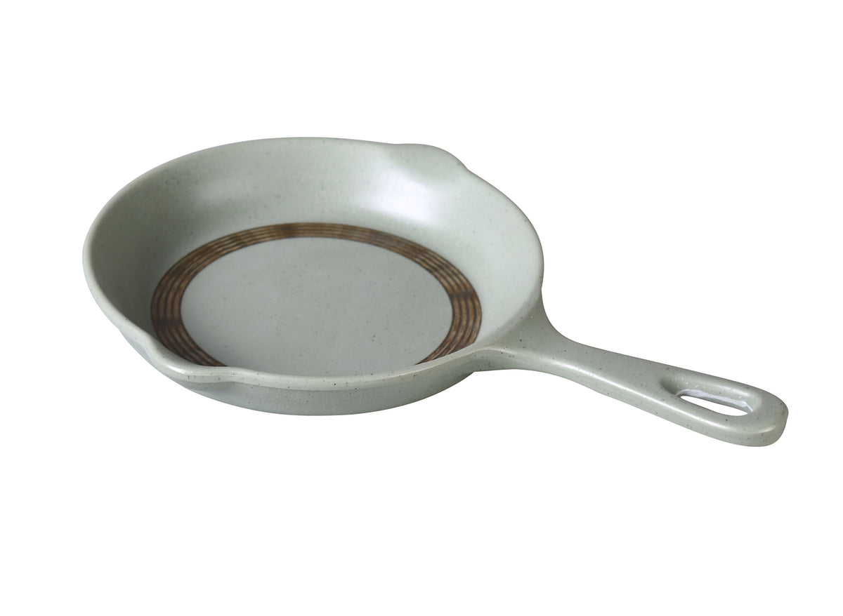 Yanco YO-5013 Skillet Server, 21 oz Round 13" Matte Green Melamine Plate with Handle - Case of 12