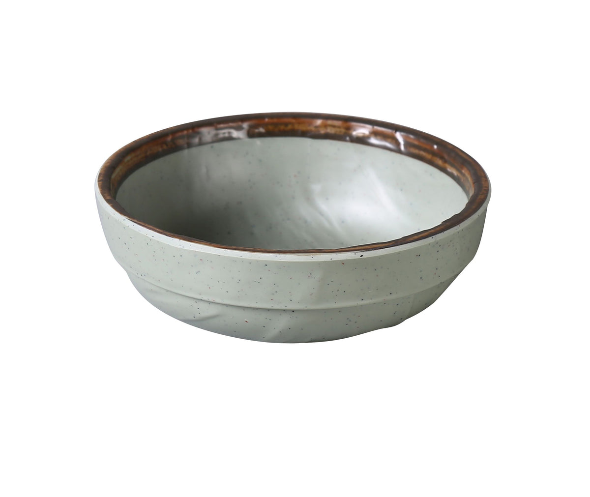 Yanco YO-5105 14 oz Round Bowl, 5-1/2" Diameter, Matte Green Melamine, Dishwasher Safe - Case of 48