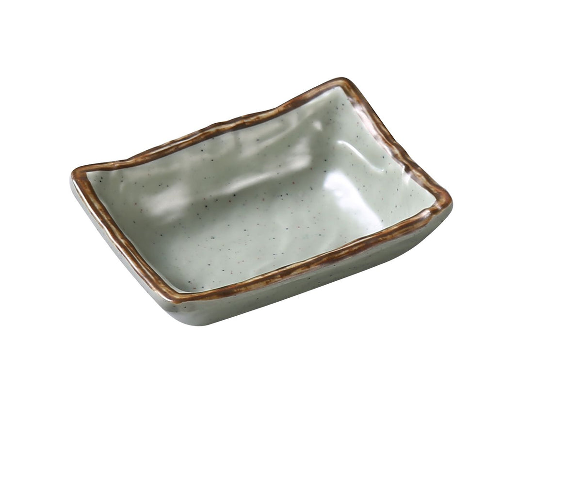 Yanco YO-9111 - 3 oz Sauce Dish, 3" L x 2" W x 3/4" H, Green Melamine, Dishwasher Safe - Case of 48