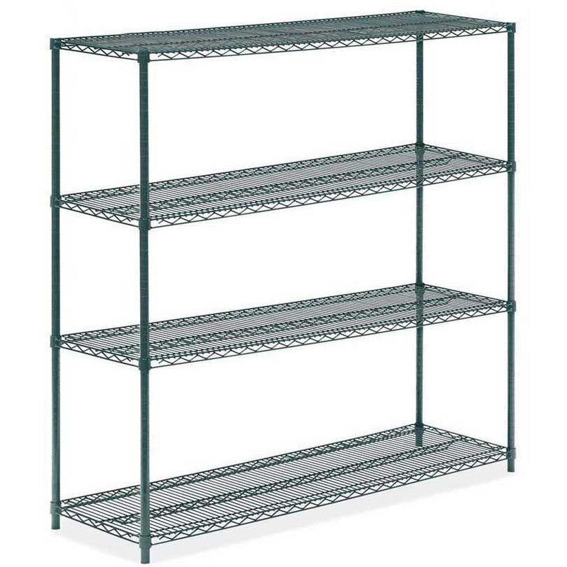 18"D x 72"L x 64"H Green Epoxy Wire Shelving Kit, 4-Shelf, NSF Listed