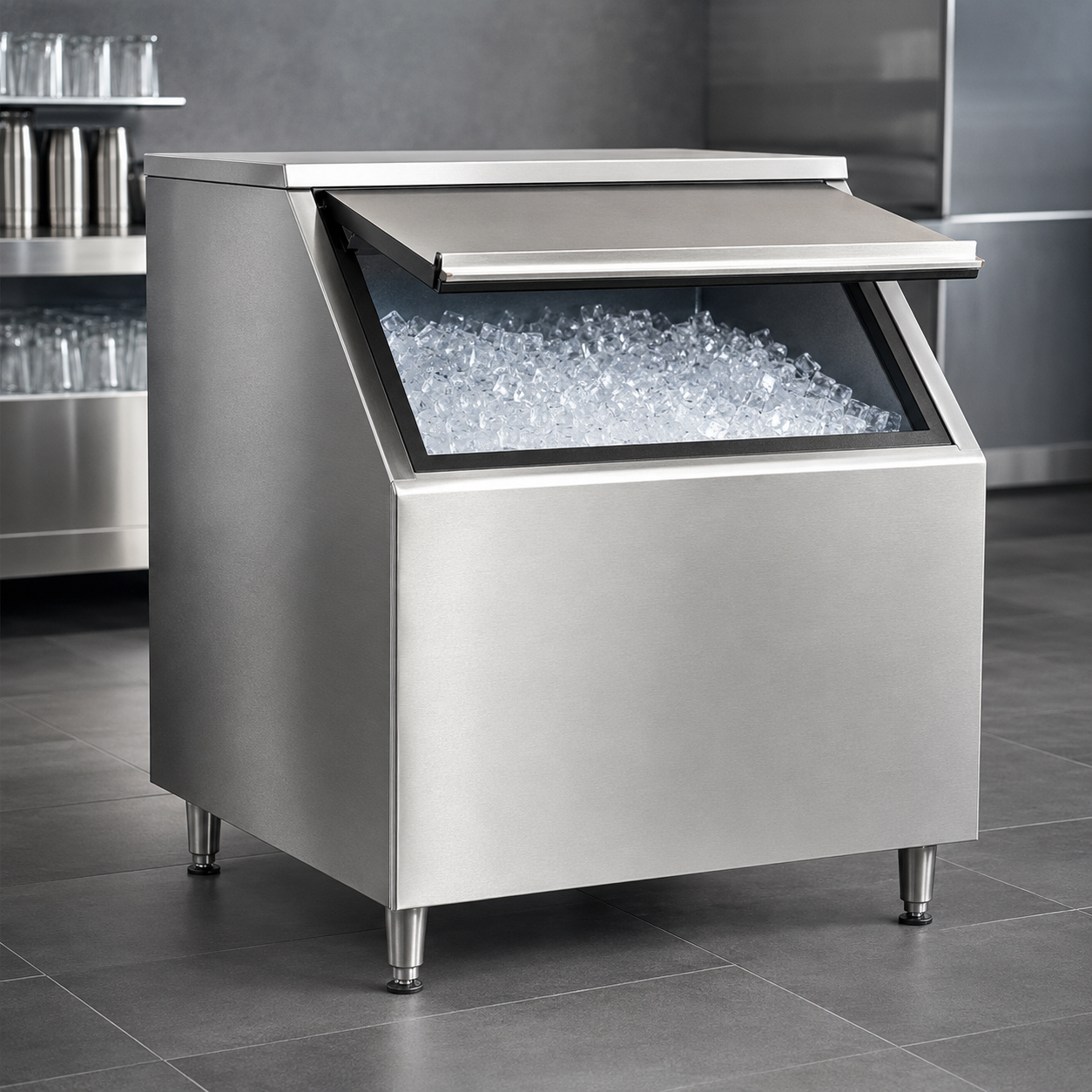 commercial ice storage bins