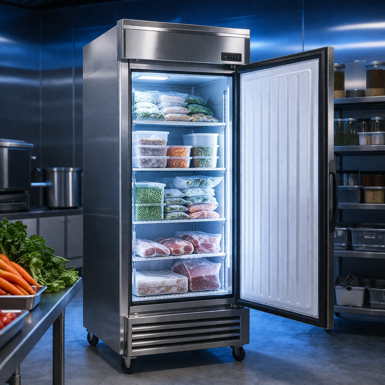 reach in freezer