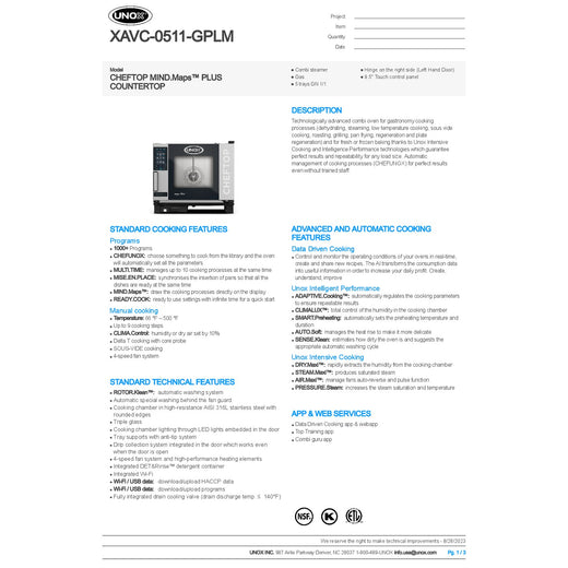 Spec Sheet