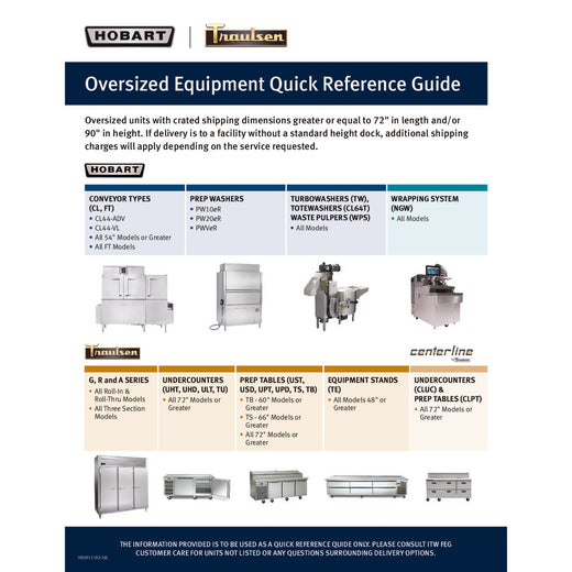 Oversize Equipment Quick Ref Guide