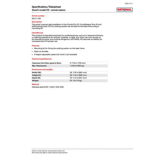 Spec Sheet