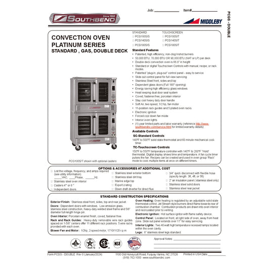 Product Family Spec Sheet