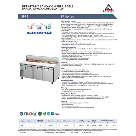 Spec Sheet