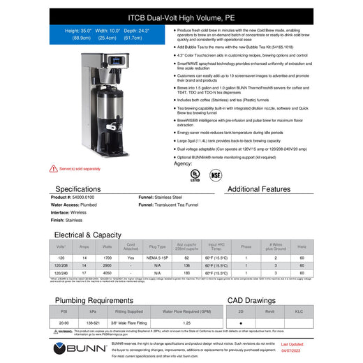 Spec Sheet