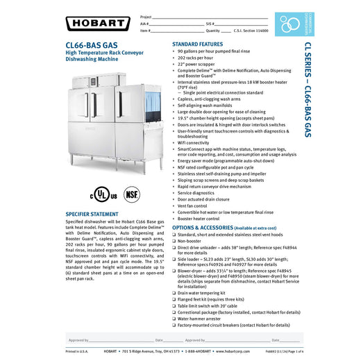 Gas Spec Sheet