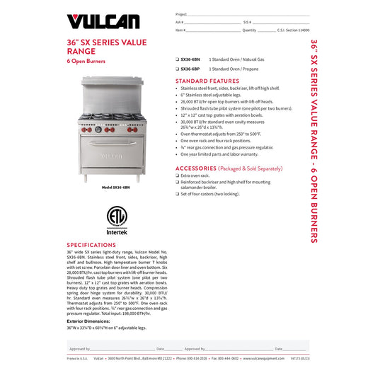 Spec Sheet