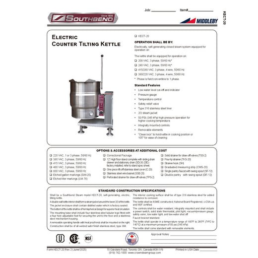 Spec Sheet