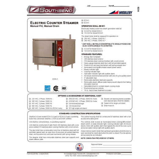 Spec Sheet