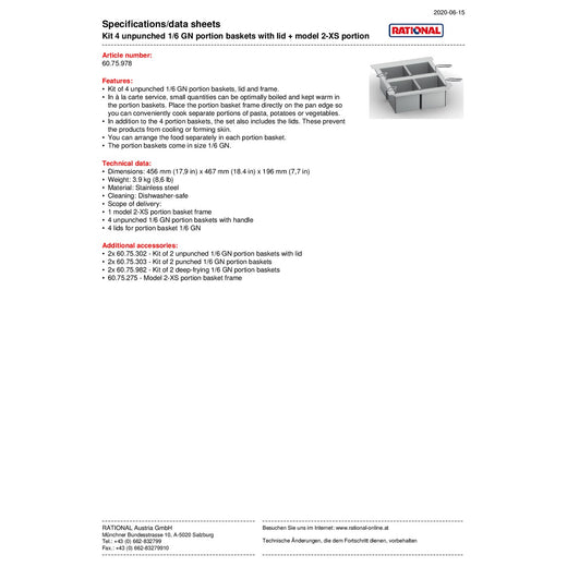 Spec Sheet