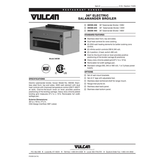 Spec Sheet