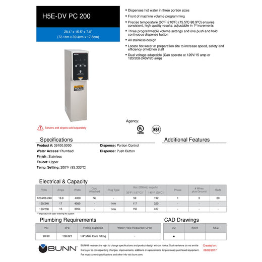 Spec Sheet