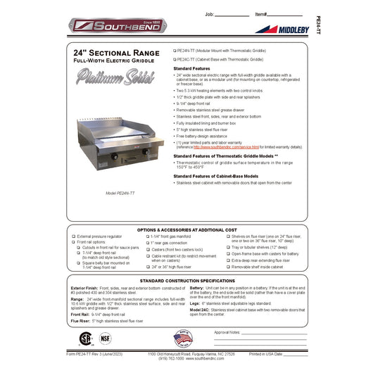 Spec Sheet