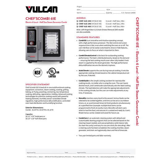 Spec Sheet