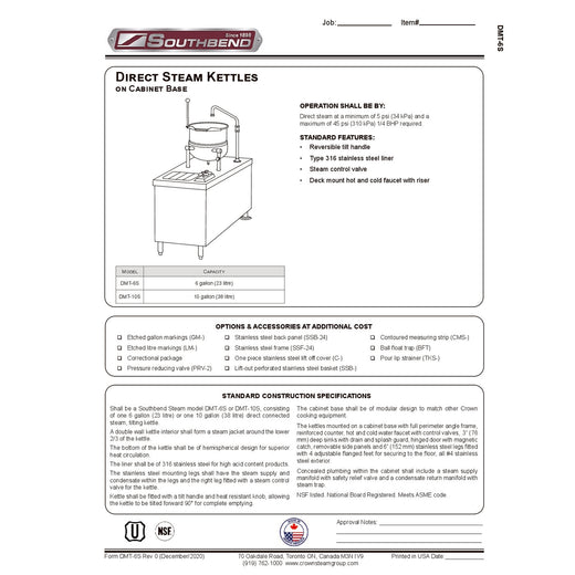 Spec Sheet
