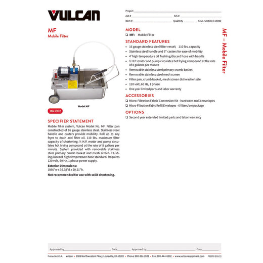 Spec Sheet