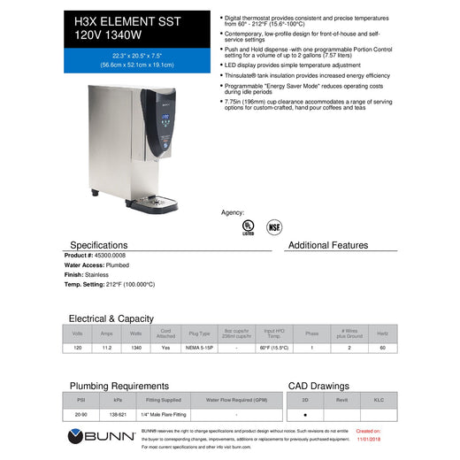 Spec Sheet