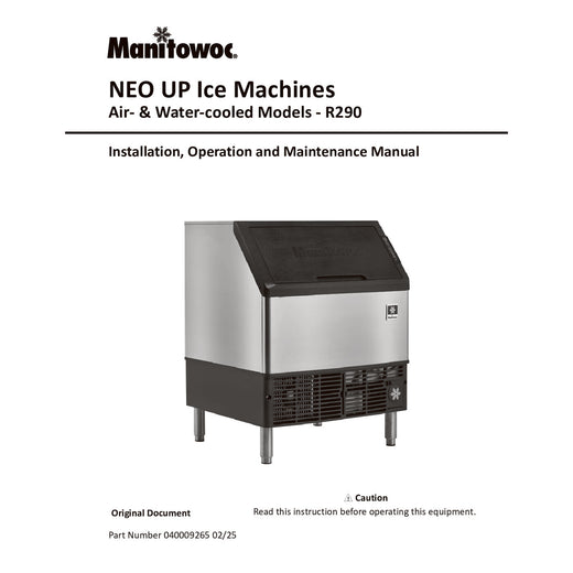 Manitowac NEO UP Air & Water Cooled - R290 Ice Machine