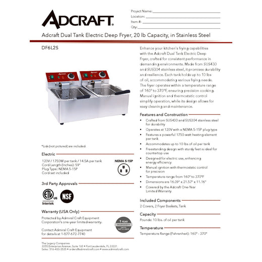 DF6L2S Spec Sheet