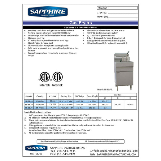 Spec Sheet