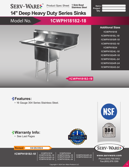 Spec Sheet