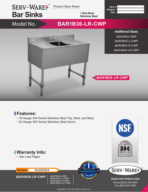Spec Sheet