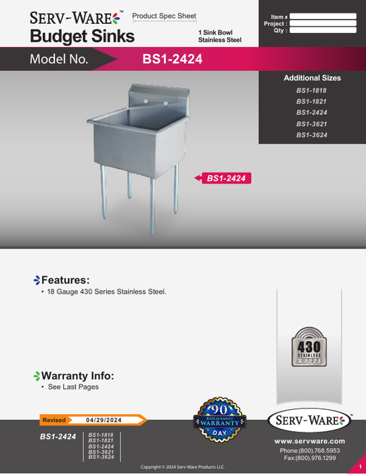 Spec Sheet
