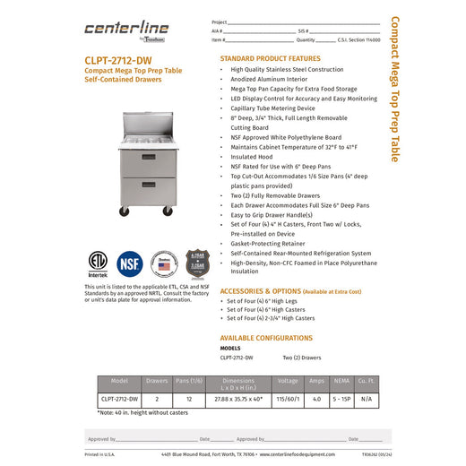 Spec Sheet