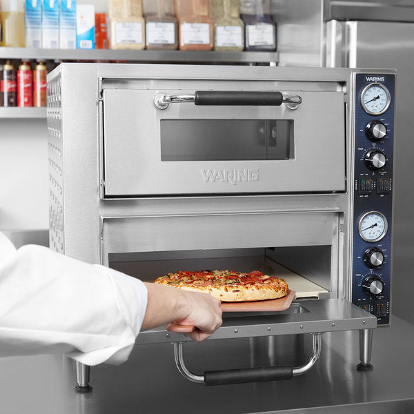 Waring  WPO750 Countertop Pizza Oven - Double Deck, 240v/1ph