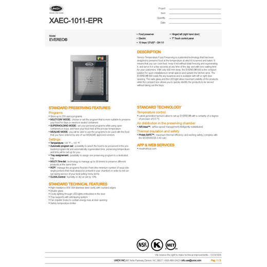 Spec Sheet