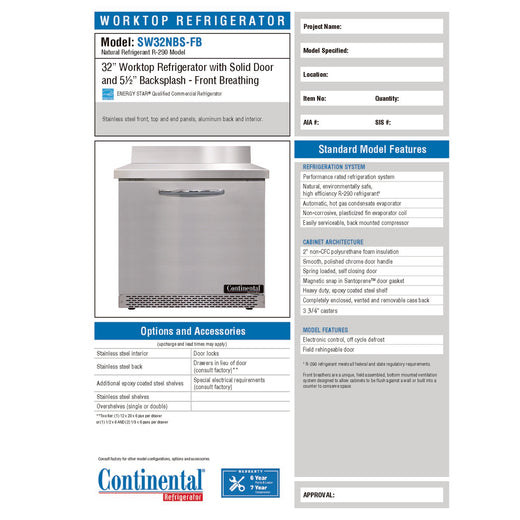 Spec Sheet