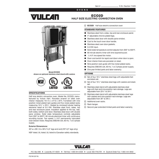 Spec Sheet