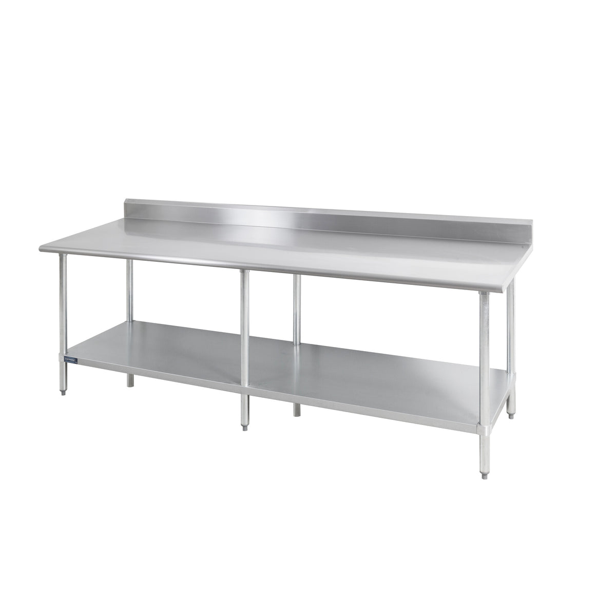 Sapphire SMTB-2484G Stainless Steel Work Table – 84" x 24", 5" Backsplash, Undershelf