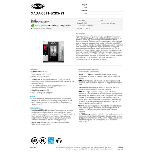 Spec Sheet