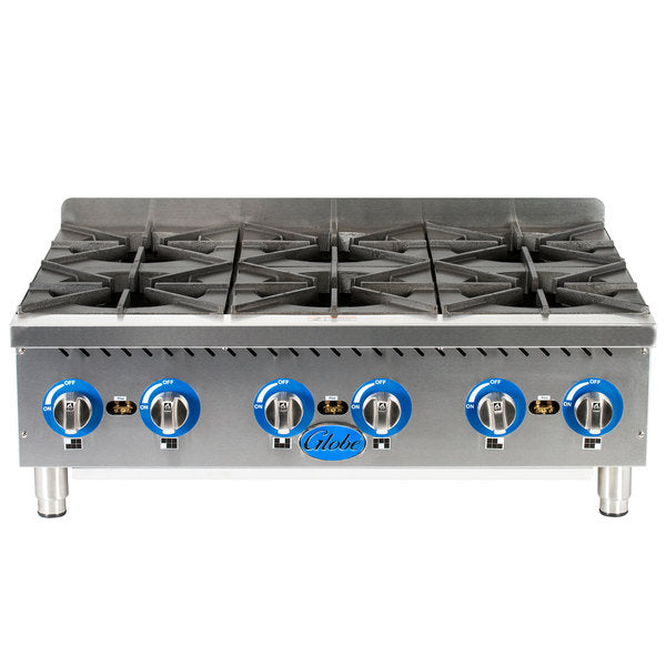 Globe GHP36G 36" Countertop Gas Hot Plate
