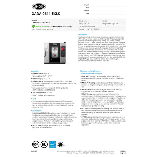 Spec Sheet
