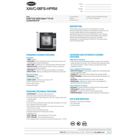 Spec Sheet