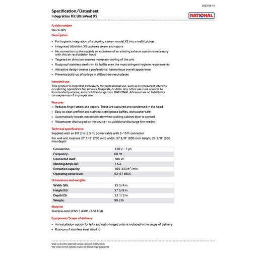 Spec Sheet