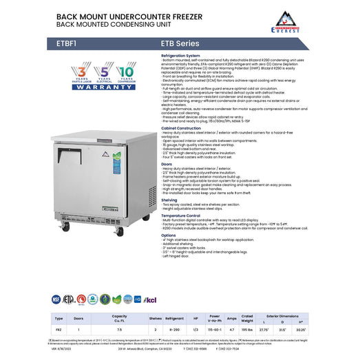 Spec Sheet