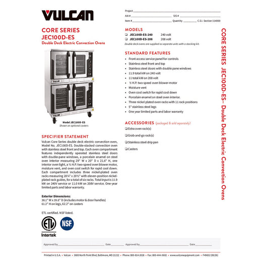 Spec Sheet