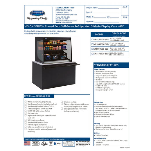 VRSS3660C-SLD Spec Sheet