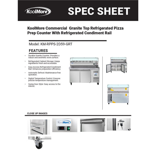 Prep Station Component Spec Sheet