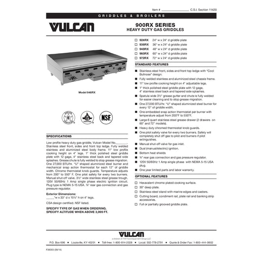 Spec Sheet